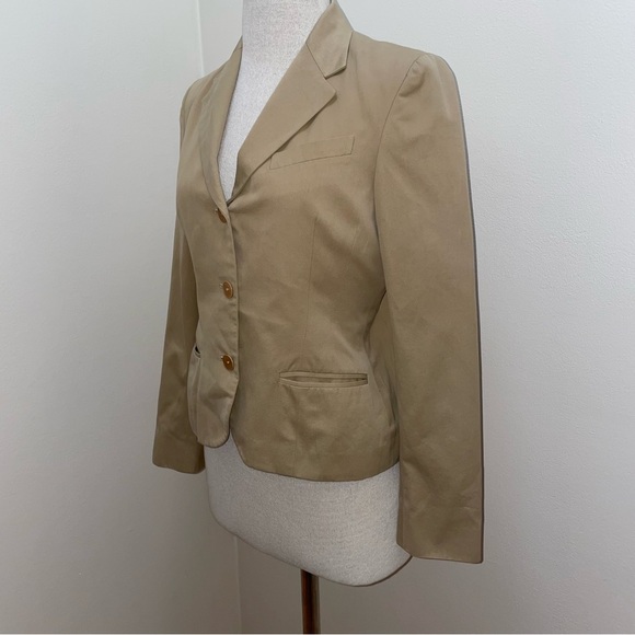 Ralph Lauren BLack Label Khaki Tan Business Casual Classic Blazer Size 10 Medium - Picture 14 of 15